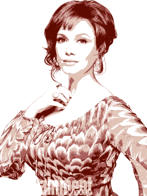 Elegant Portrait of Actress - stencil-generator stencil