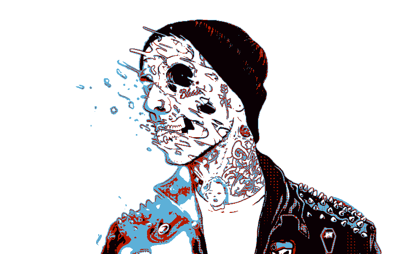 Artistic Faces of Rebellion — circuit-stencil-maker stencil