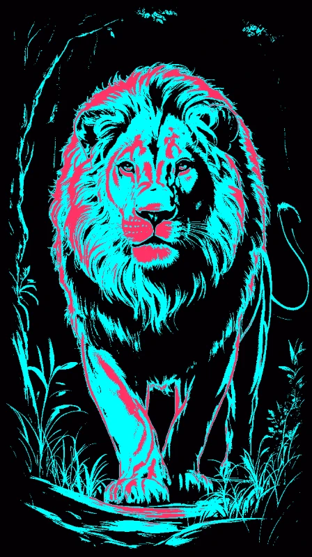 Regal Beast in Shadows — woodworking-stencil-maker stencil