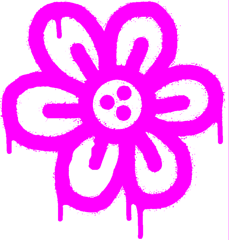 Graffiti Flower Art Design — crear-stencil-online stencil