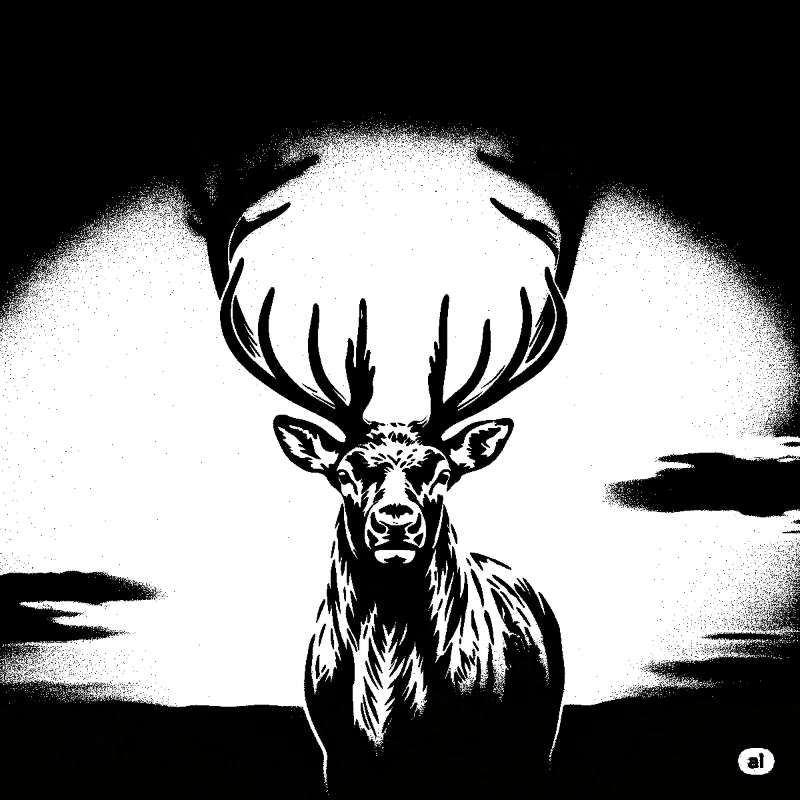Majestic Stag Silhouette — woodworking-stencil-maker stencil