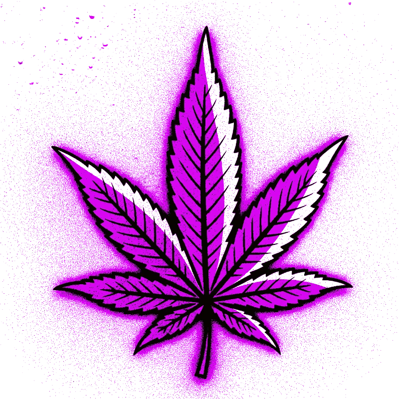 Vibrant Purple Leaf Art