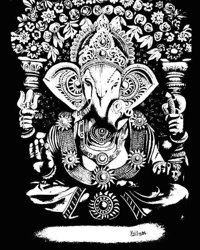 Majestic Ganesha Art