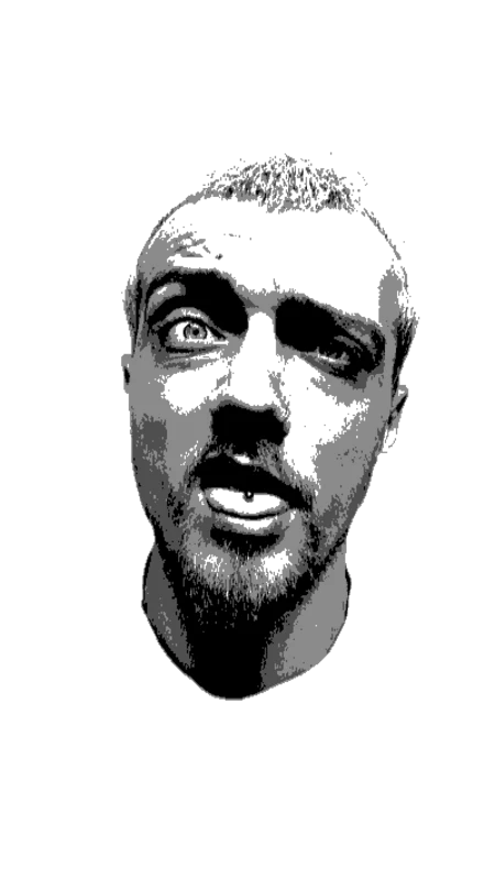 Bold Expression in Black & Whi — circuit-stencil-maker stencil