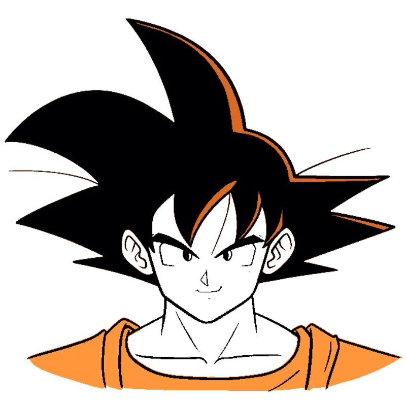 Goku: The Ultimate Fighter - manga-stencil-maker stencil