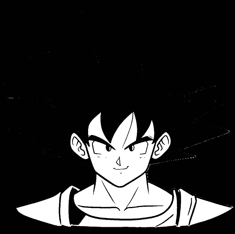 Goku: Hero of Dragon Ball — manga-stencil-maker stencil
