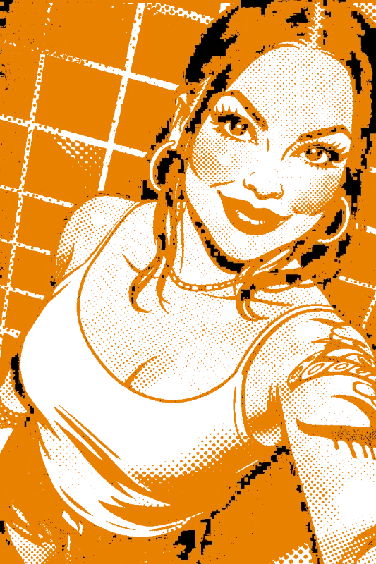 Pop Art Selfie Vibes - stencil-generator stencil
