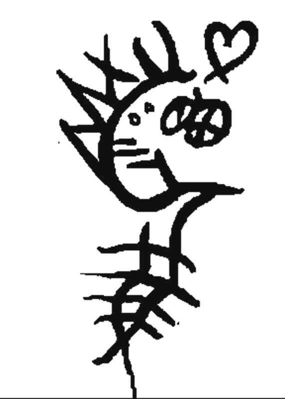 Abstract Love Drawing - wall-art-stencil-maker stencil