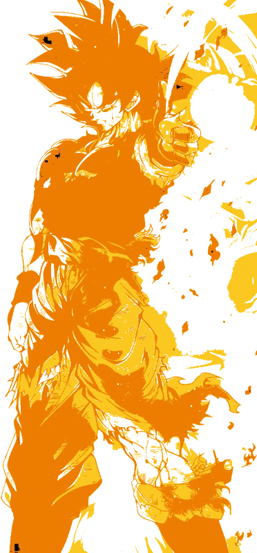 Goku's Ultimate Transformation — manga-stencil-maker stencil
