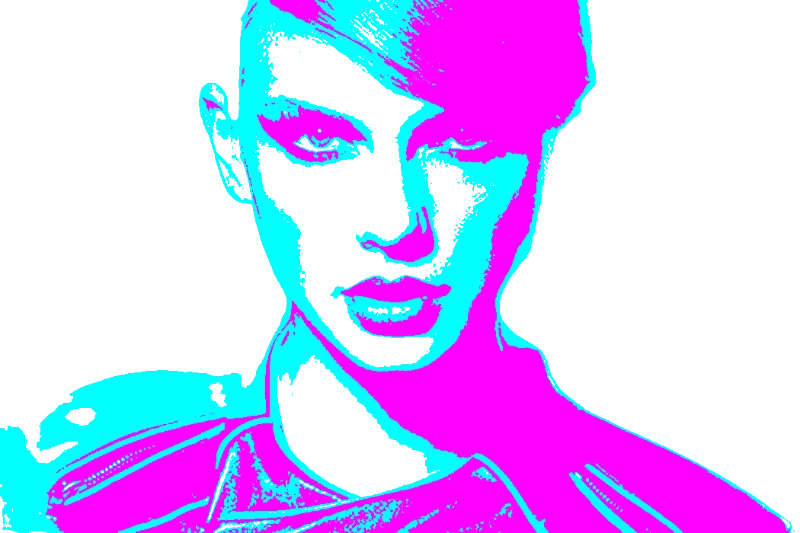 Taylor's Dark Glamour — photo-to-stencil stencil