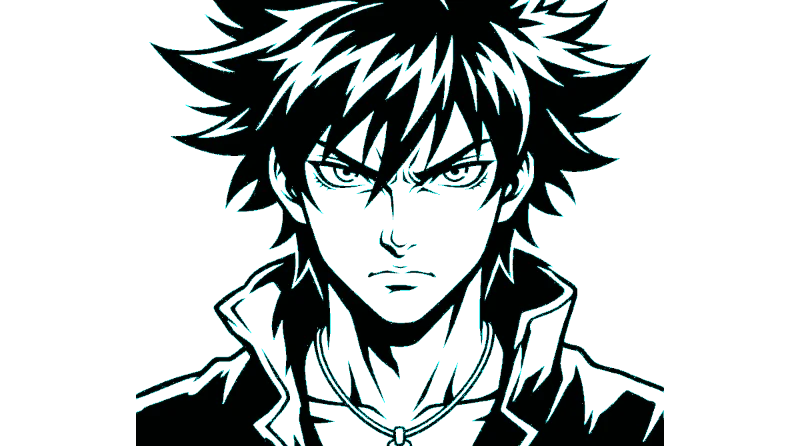 Anime & Manga stencil example