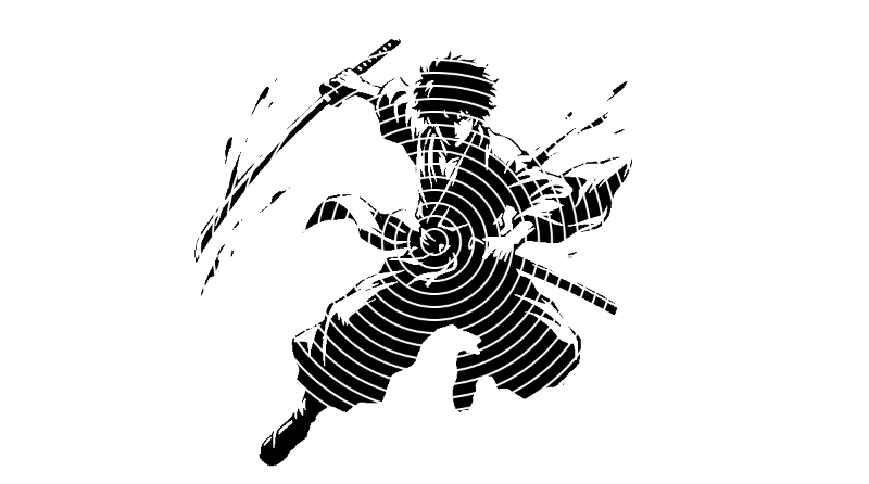 Anime & Manga stencil example