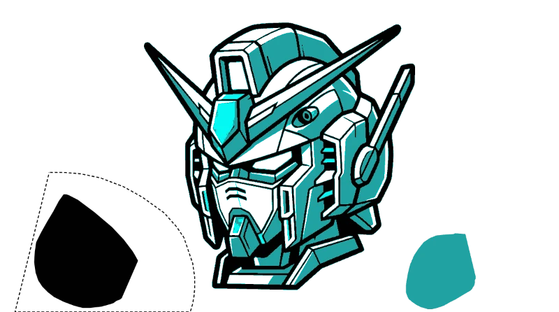 Anime & Manga stencil example