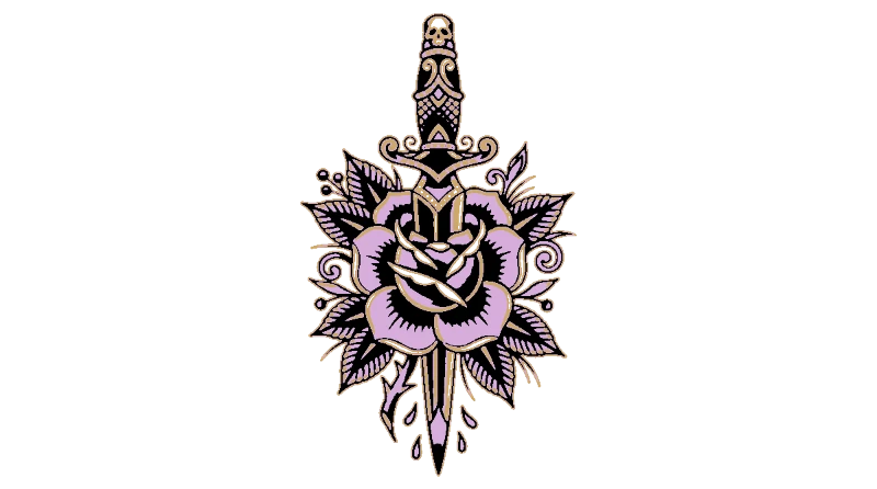 Skulls & Dark Art stencil example