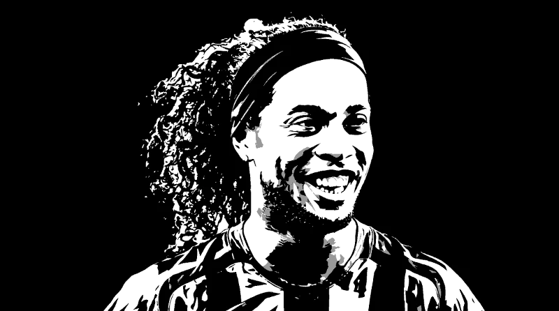 Joyful Football Star — photo-to-stencil stencil