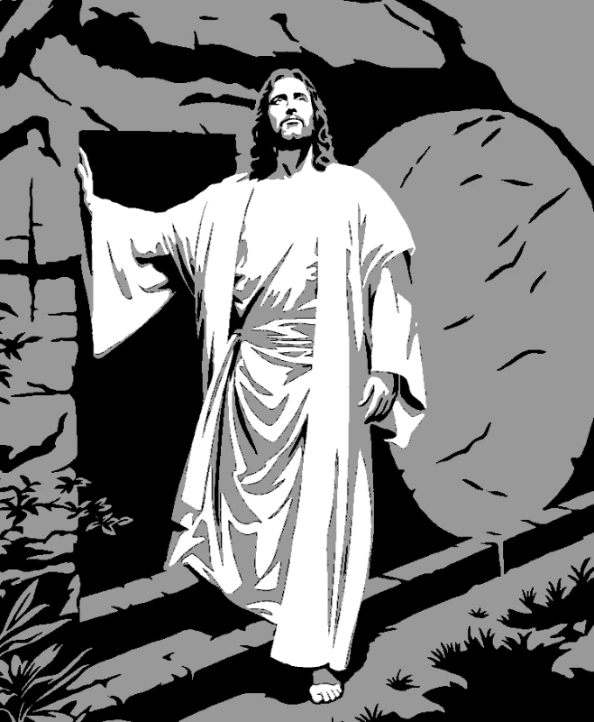 Resurrection Scene — crear-stencil-online stencil