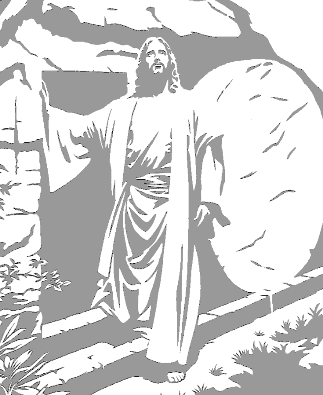 Resurrection Scene — crear-stencil-online stencil
