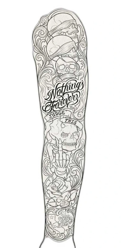 Skulls & Dark Art stencil example