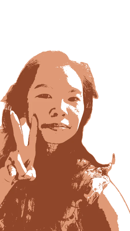 Peace Sign Portrait - stencil-maker-from-photo stencil