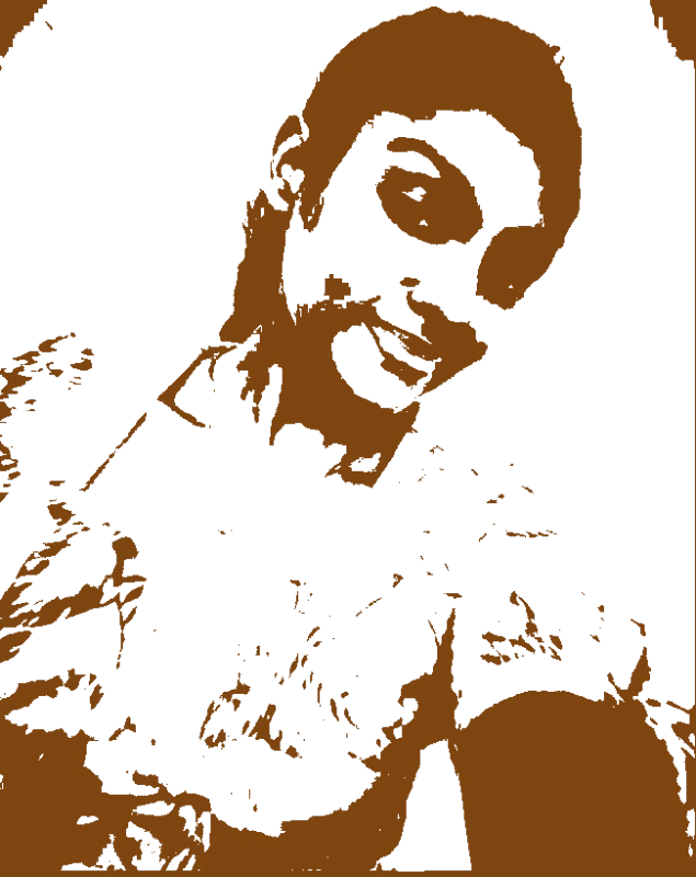 Floral Summer Portrait - photo-to-stencil stencil