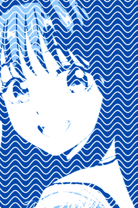Vibrant Anime Girl Portrait - photo-to-stencil stencil