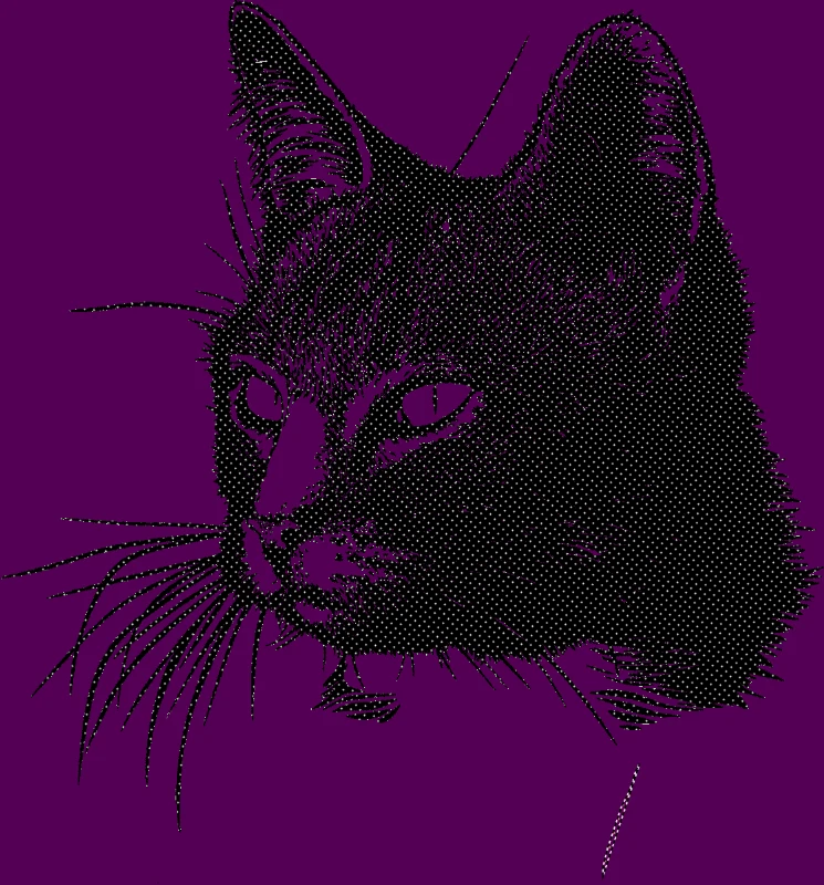 Intricate Cat Silhouette - cat-stencil-maker stencil