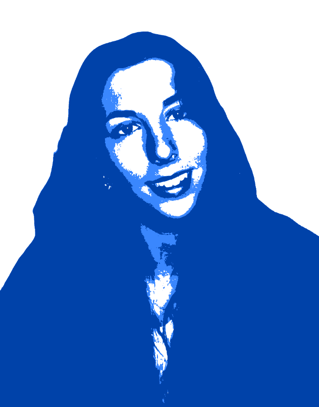 Smiling Woman Portrait - stencil-maker-from-photo stencil