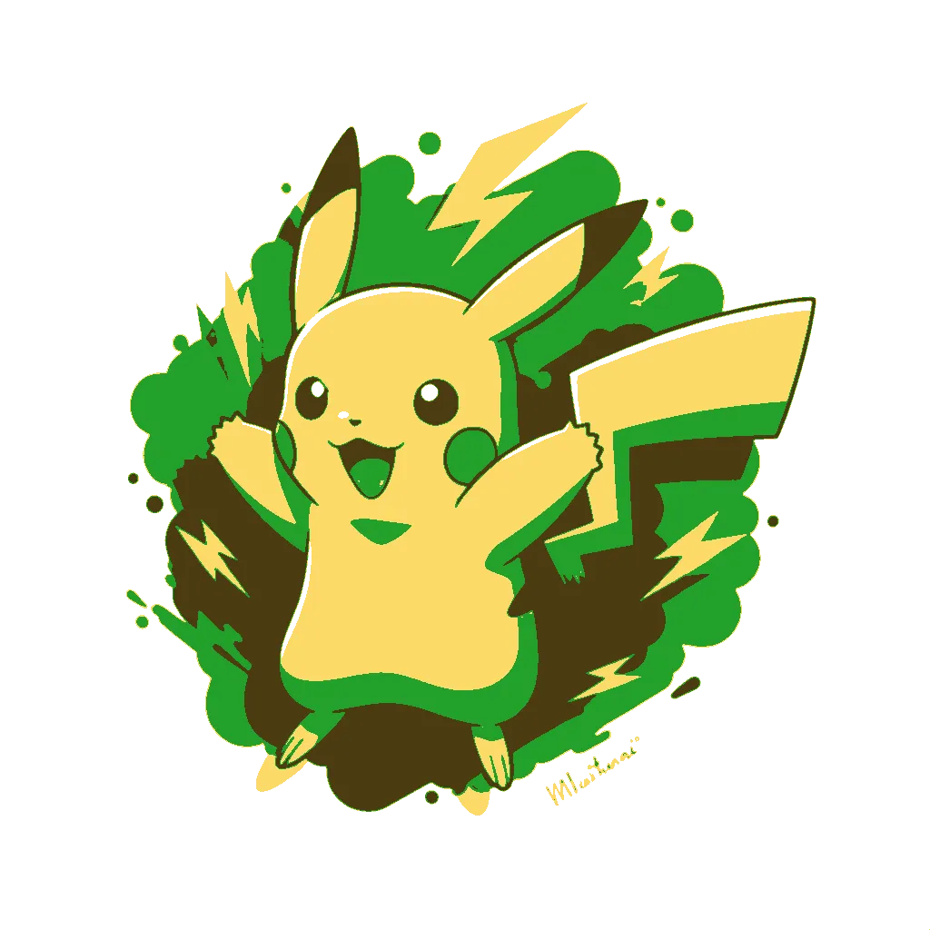 Pikachu Electric Burst - demon-slayer-stencil-maker stencil