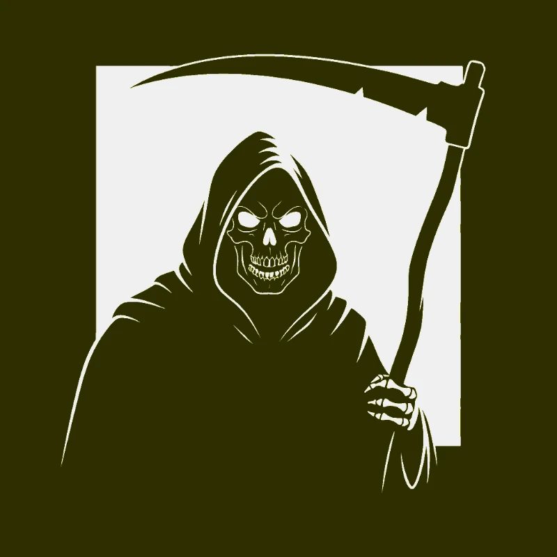 Grim Reaper with Scythe - creatore-stencil-tatuaggi stencil