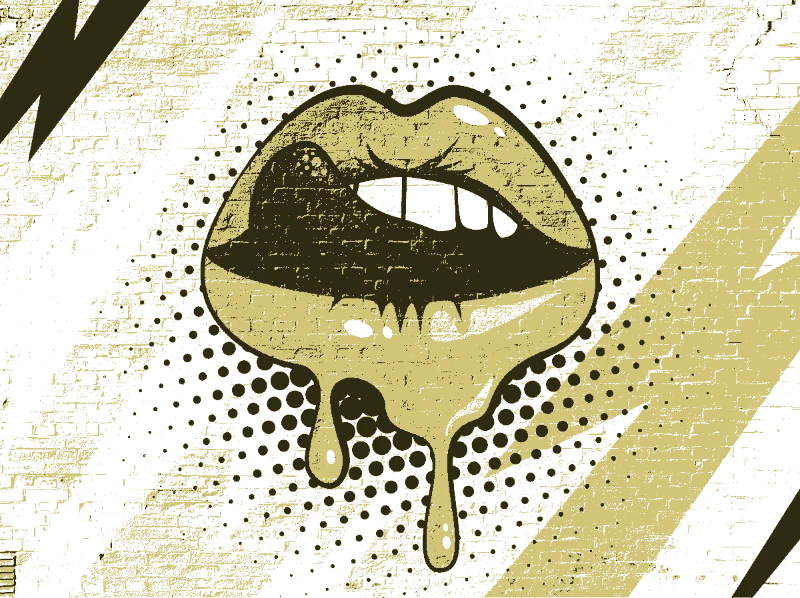 Pop Art Lips Graffiti - brandalism-stencil-maker stencil