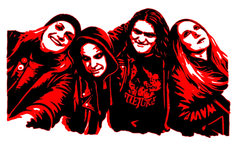 Ozzy Osbourne Group Portrait - creatore-stencil-graffiti stencil