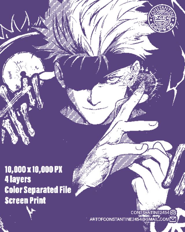 Satoru Gojo Jujutsu Kaisen - demon-slayer-stencil-maker stencil