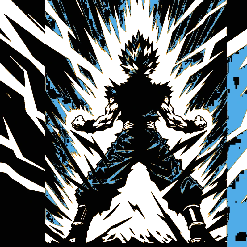 Goku Super Saiyan Power - dragon-ball-z-stencil-maker stencil