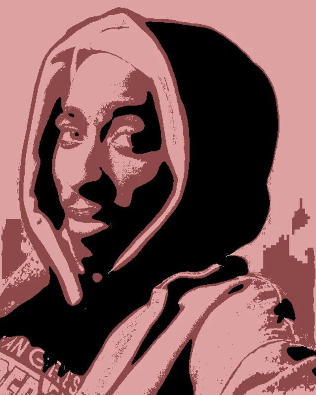 Inverted Hoodie Portrait - stencil-maker-for-airbrush stencil