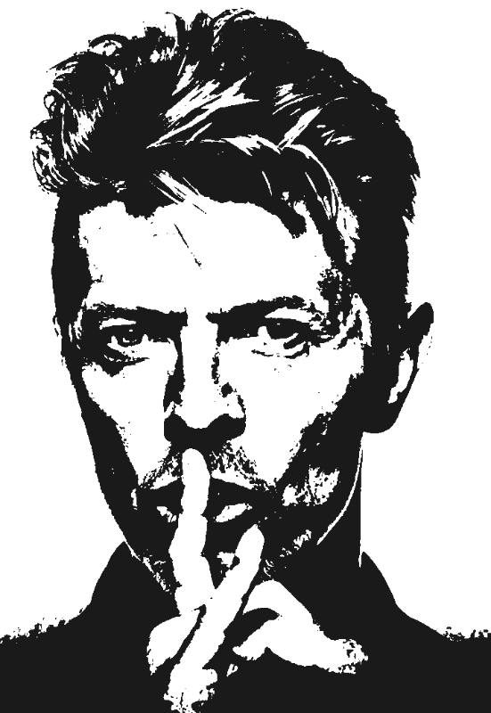 David Bowie Portrait - free-picture-stencil-maker stencil