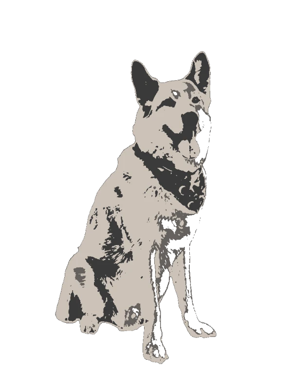 Beach Dog Portrait - dog-stencil-maker stencil
