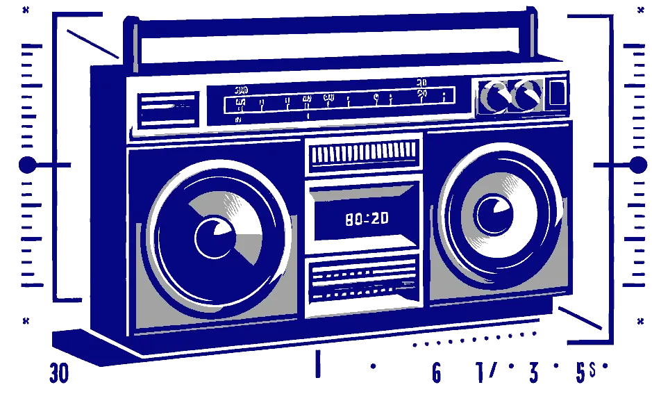 Retro Boombox Design
