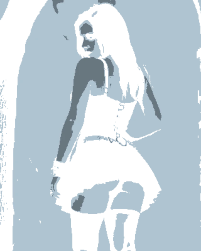Negative Fashion Silhouette - cat-stencil-maker stencil