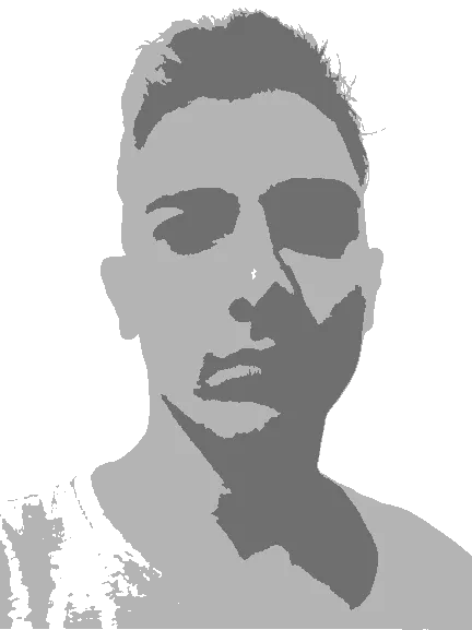 Monochrome Male Portrait - dog-stencil-maker stencil