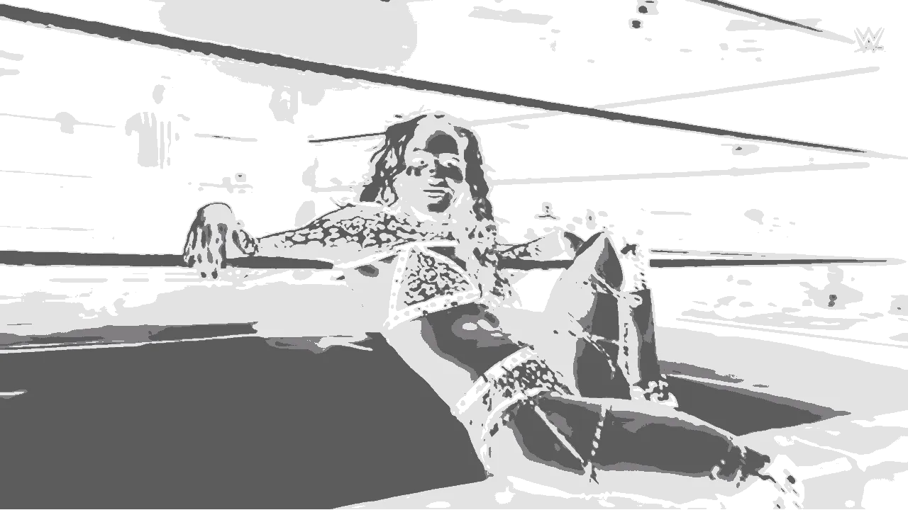 Wrestler in Ring Inverted