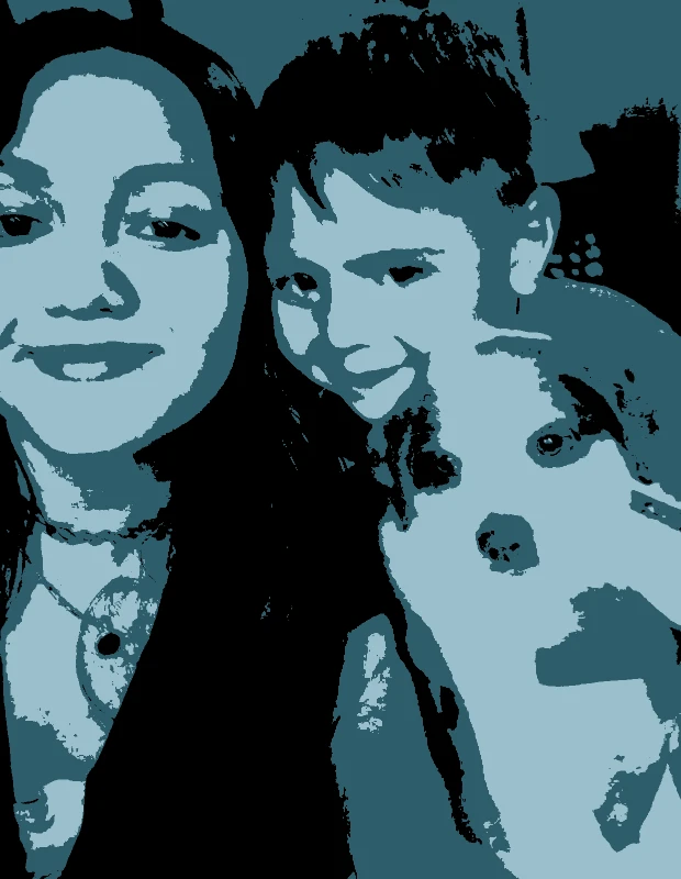 Family and Pet Inverted - stencil-maker-from-photo stencil