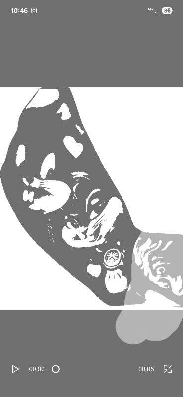 Bugs and Lola Tattoo Art - photo-to-stencil stencil