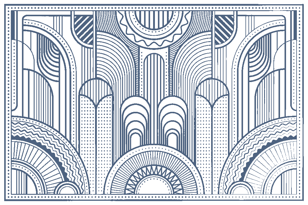 Art Deco Geometric Design - abstract-stencil-maker stencil