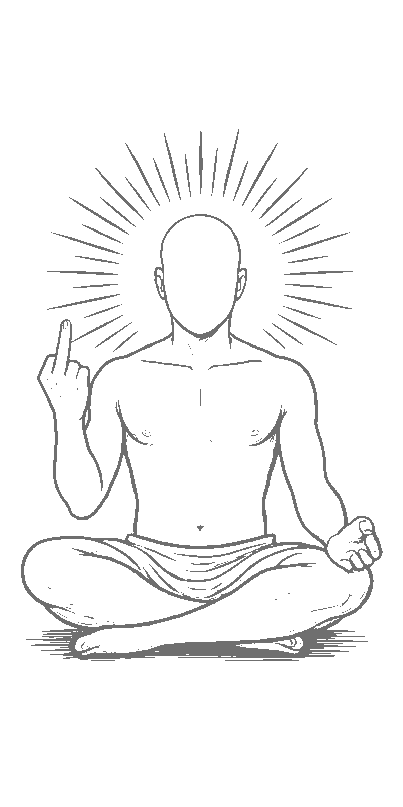 Faceless Meditation Gesture