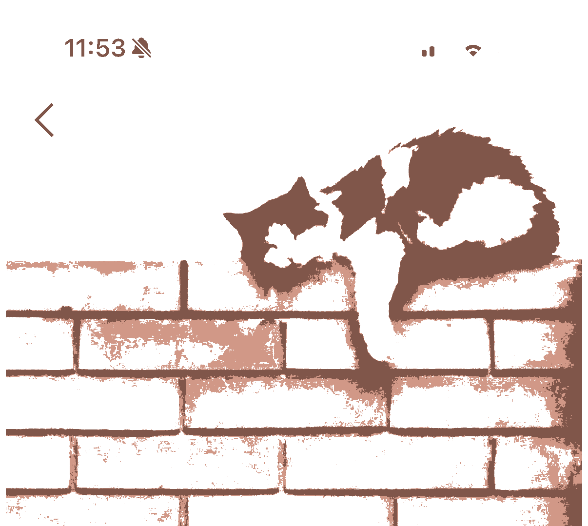 Sleeping Cat on Brick Wall - cat-stencil-maker stencil