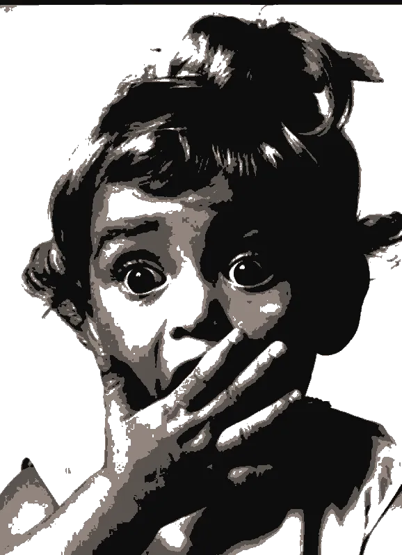 Surprised Child Portrait - stencil-maker-for-airbrush stencil