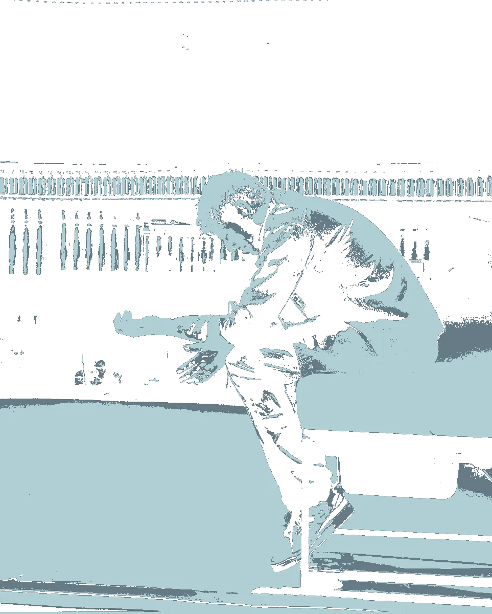 Contemplative Figure Silhouett - stencil-maker-from-photo stencil