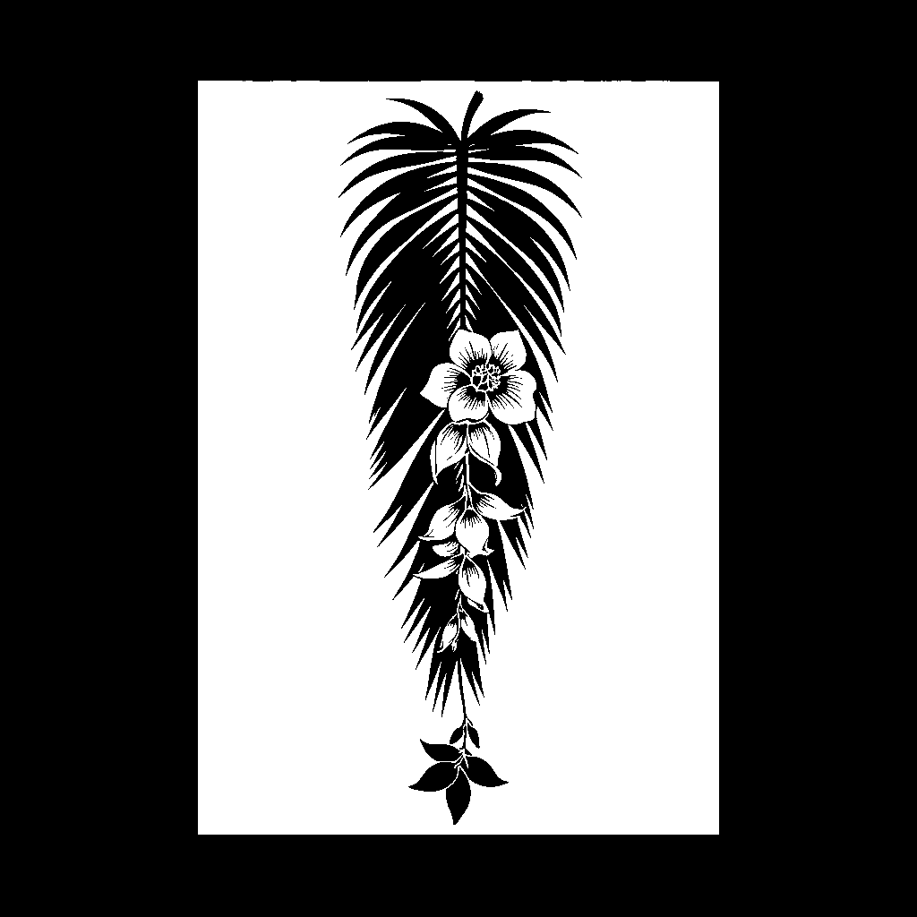 Floral Palm Leaf Design