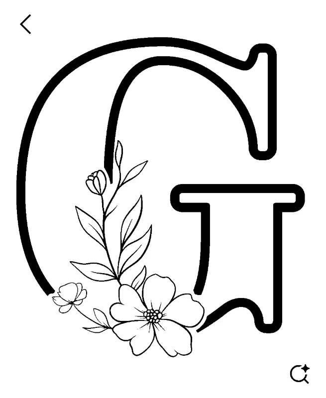 Floral Letter G Design