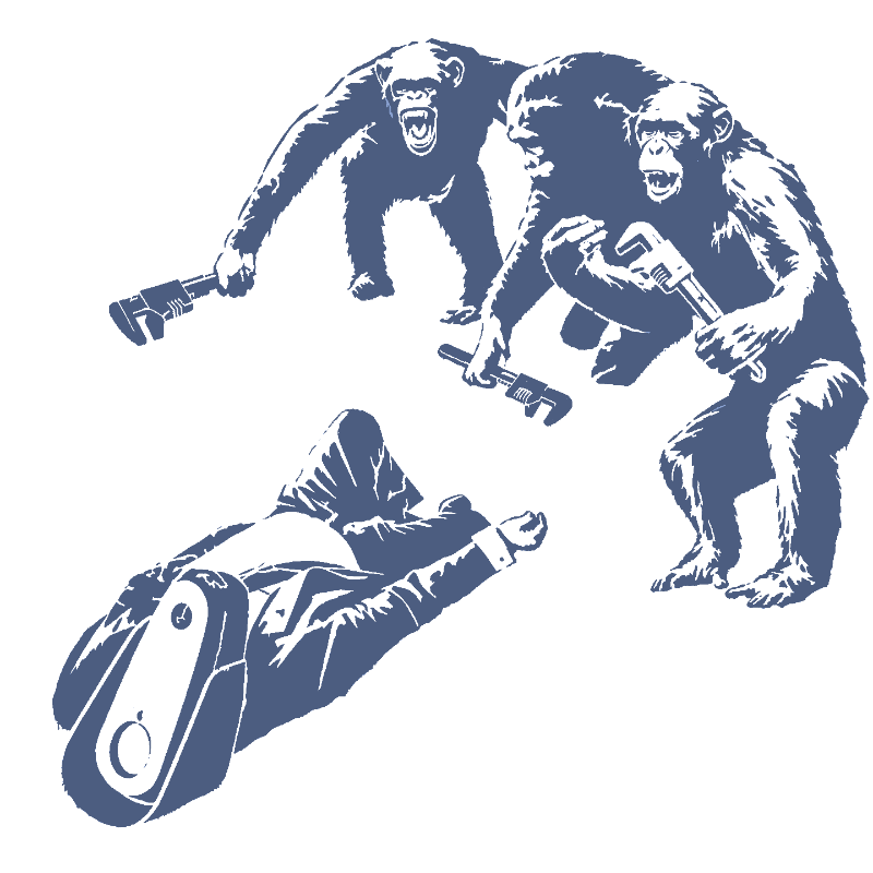 Banksy Monkeys with Wrenches - protest-stencil-maker stencil